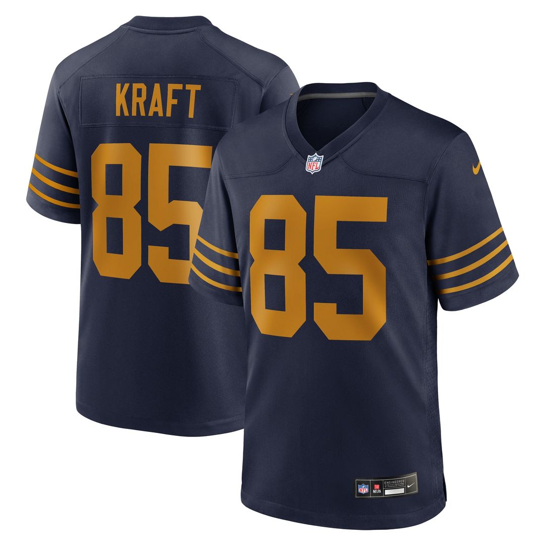 Tucker Kraft Green Bay Packers Nike Alternate  Game Official Jersey -  Navy