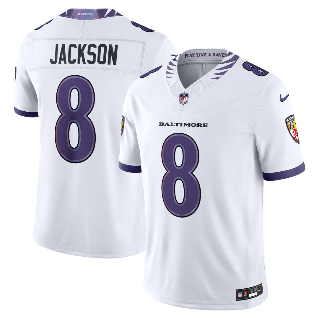 Lamar Jackson Baltimore Ravens Nike Vapor F.U.S.E. Stitched Limited Official Jersey - White