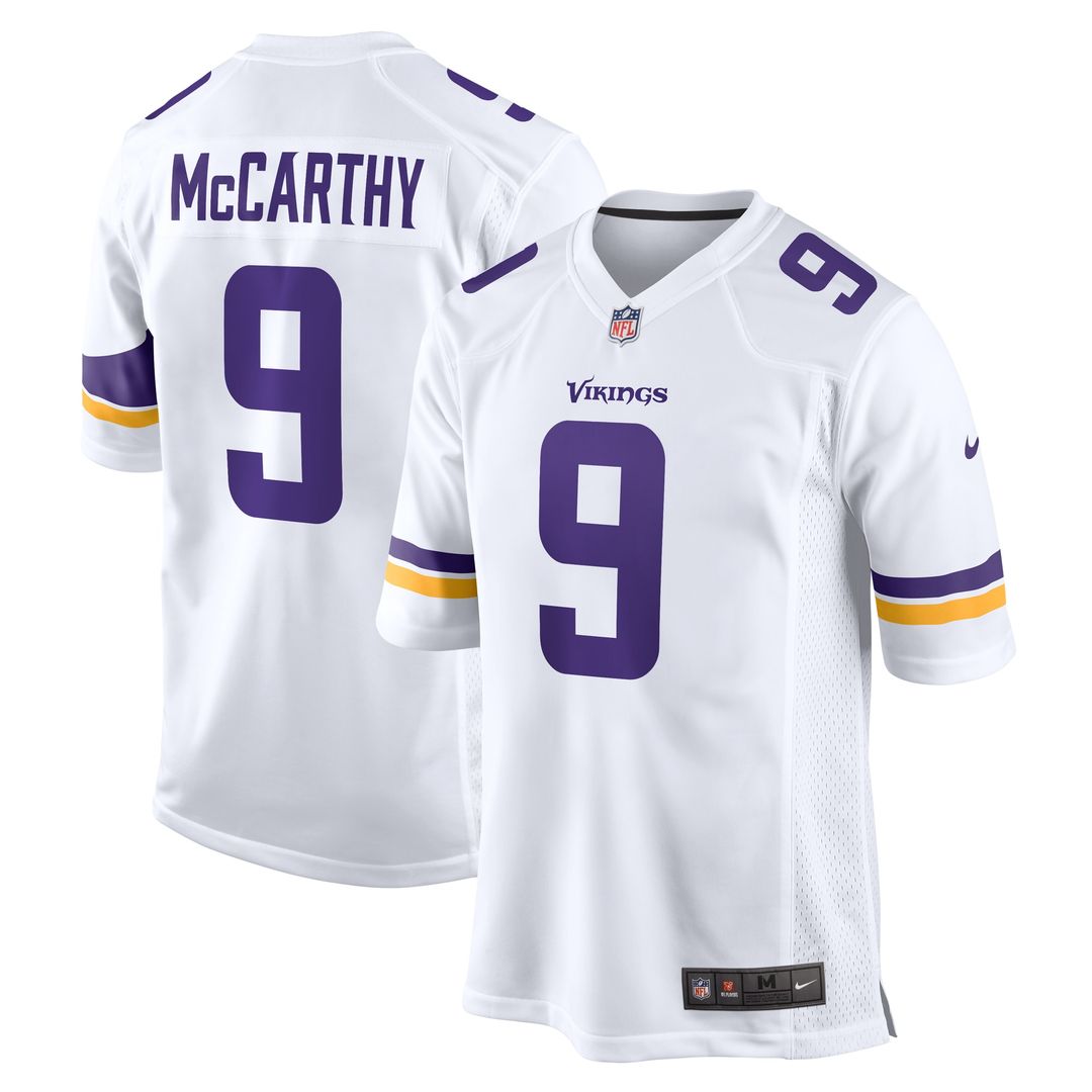 J.J. McCarthy Minnesota Vikings Nike Game Official Jersey -  White