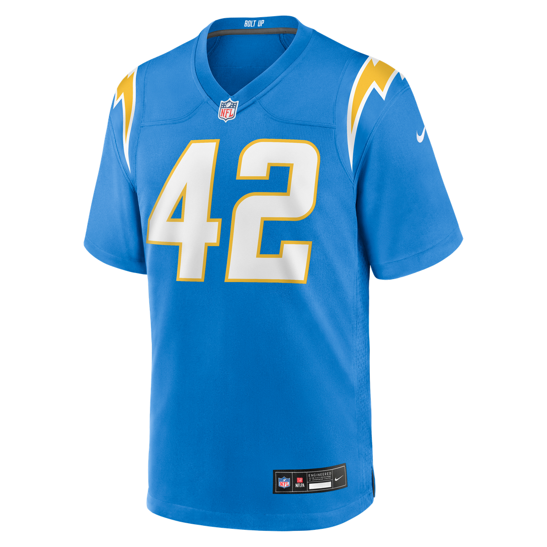 Tucker Fisk Los Angeles Chargers Nike Team Game Jersey - Powder Blue