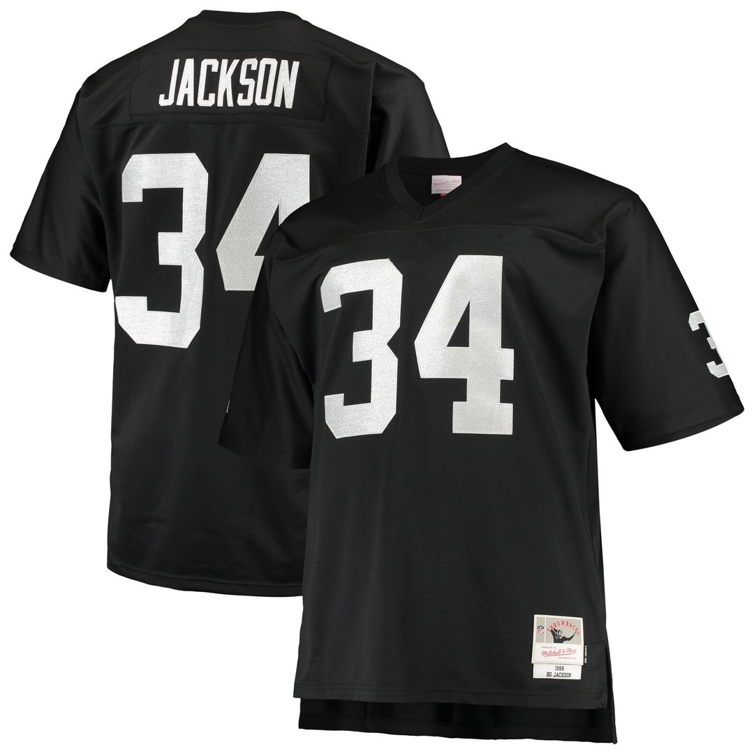 Bo Jackson Las Vegas Raiders Mitchell & Ness Big & Tall 1988 Retired Player Replica Official Jersey - White