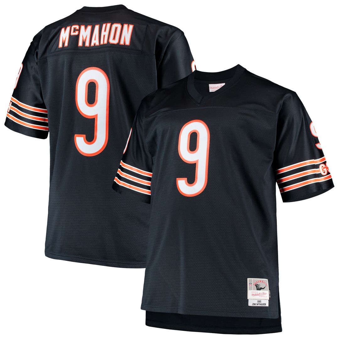 Jim McMahon Chicago Bears Mitchell & Ness Big & Tall 1985 Retired Player Replica Official Jersey - Navy