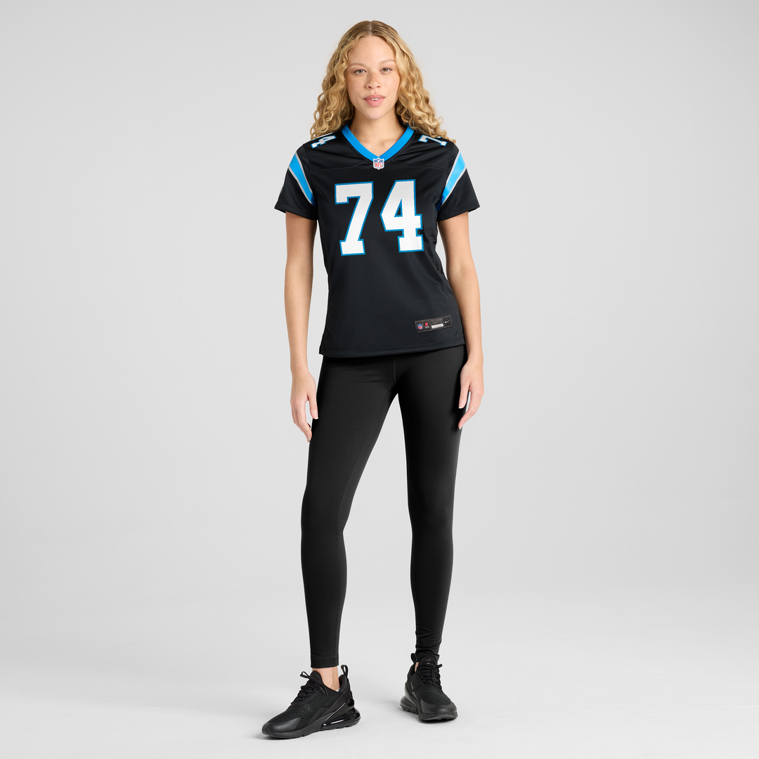 Jake Curhan Carolina Panthers Nike Women's Team Game Official Jersey -  Black